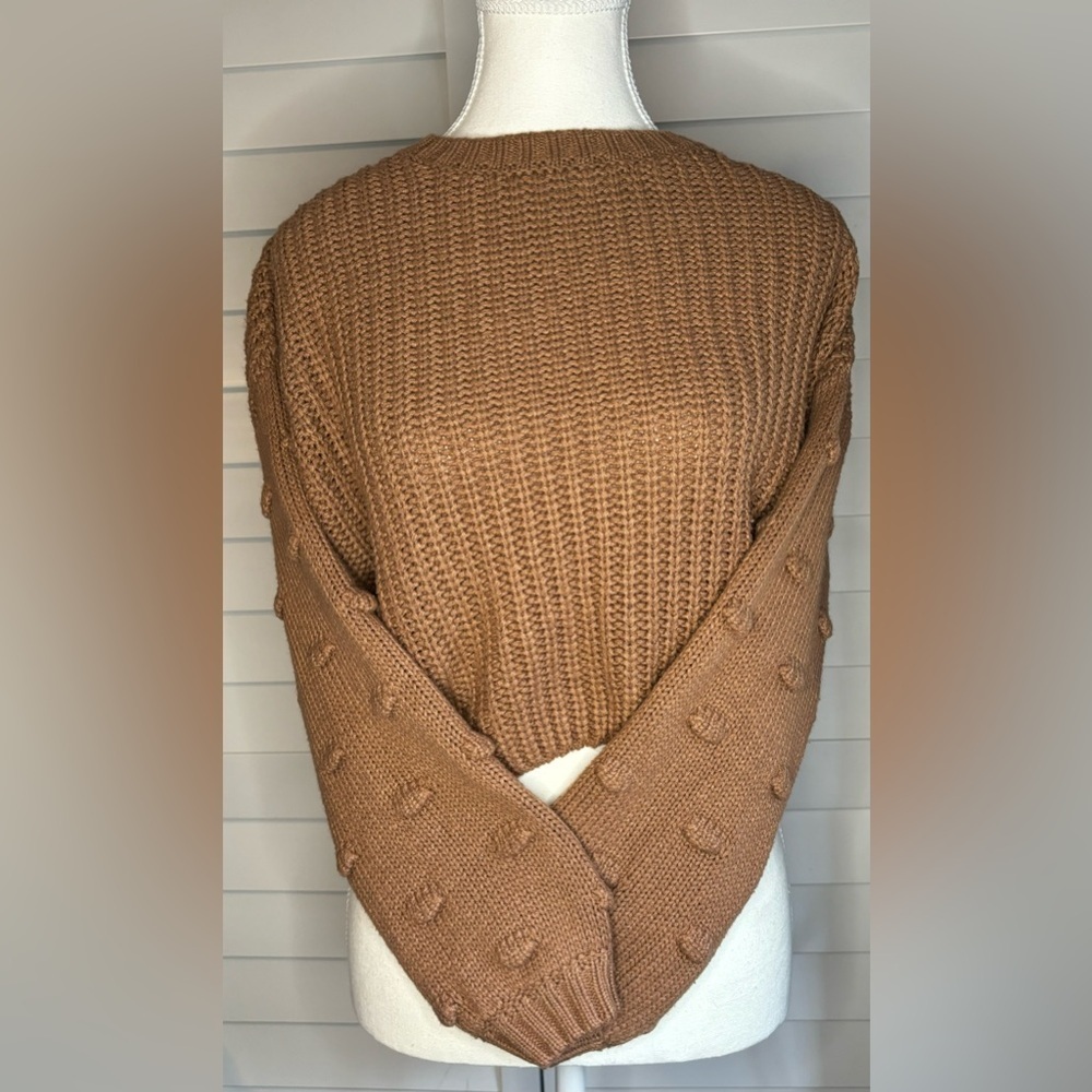 Moon Madison  Pom Pom Long Sleeve Slouchy Oversize‎ Sweater Sz XS Cute